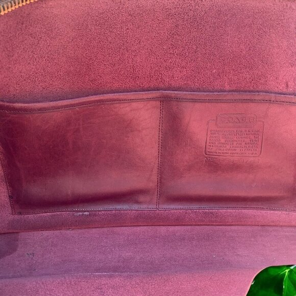 Coach Vintage Burgundy Leather Slim Satchel Large 1970s/80s Full Grain Cowhide - Picture 11 of 16